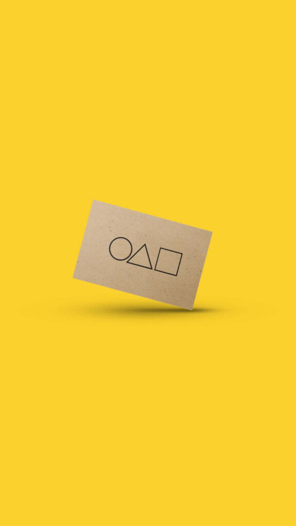Squid Game: Invitation Card Yellow Minimal Background Wallpaper