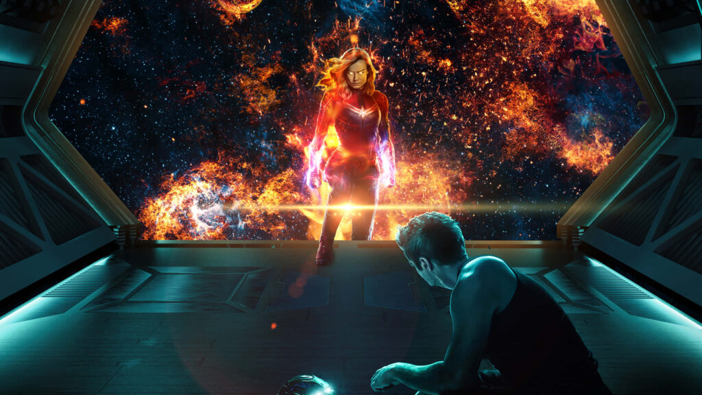 Captain Marvel in 3D: Unleash the Action-Packed Thrill with Spectacular 3D Visuals and an Unprecedented Superhero Experience. Brace Yourself for an Epic Adventure! Wallpaper