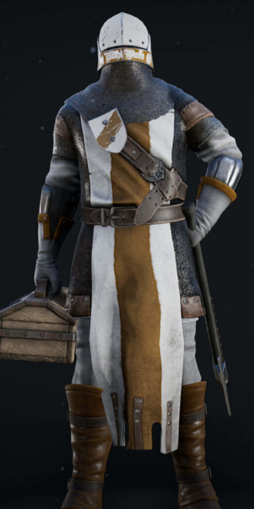 Medieval warrior in armor with mace, reminiscent of gritty combat in Mordhau Wallpaper