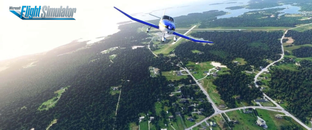 Take Flight in Microsoft Flight Simulator and Soar through Real-World Landscapes Wallpaper