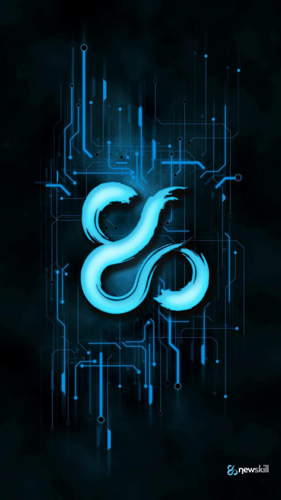 Microchip Marvel: Unveiling Newskill's Blue Logo for Android Gaming Enthusiasts Wallpaper