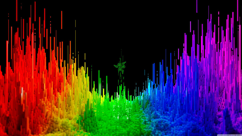 Immerse in the Mesmerizing Rainbow Wonderland: A Vibrant Delight for Your Razer Gaming Laptop! Wallpaper