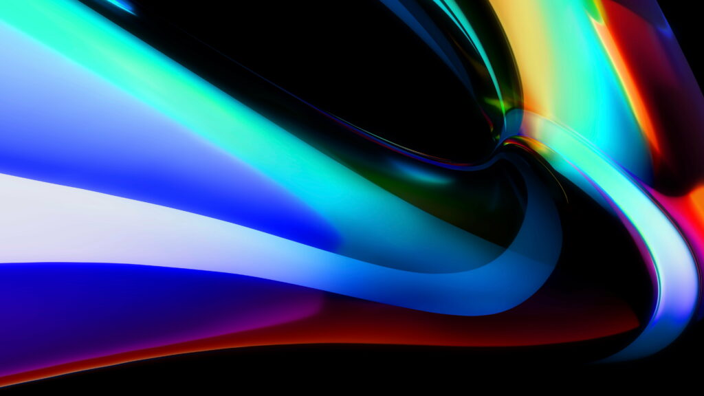 The Ethereal Essence of Big Sur: A Captivating Computer-Generated Abstract in Light Stream Blue Wallpaper