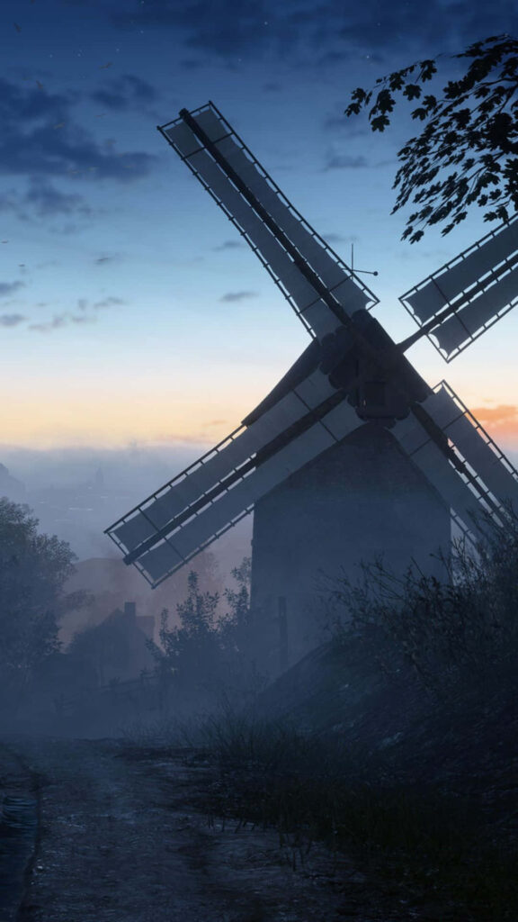 Battlefield 1's Breathtaking Windmill Retreat: Epic Android Background Wallpaper