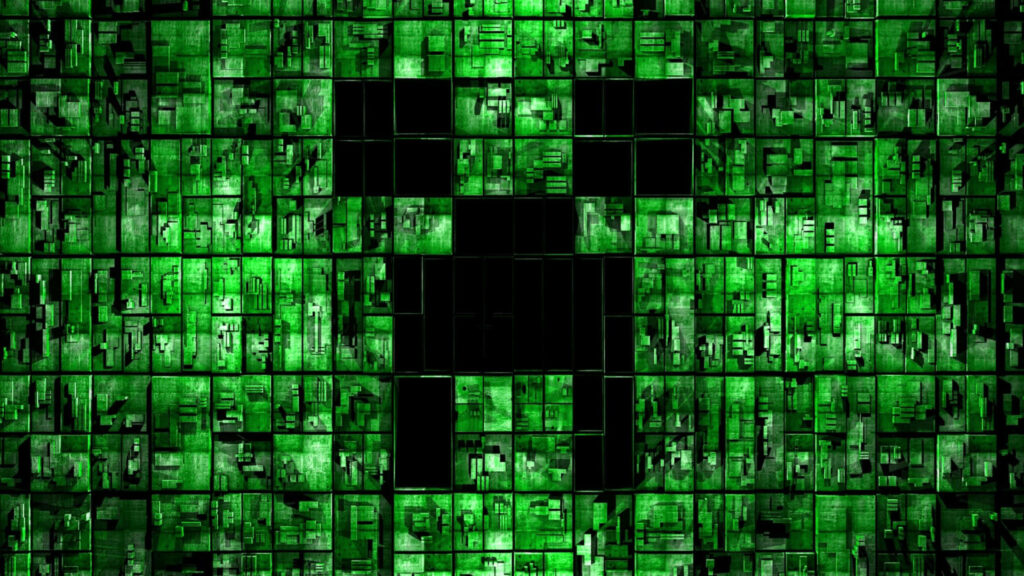 Creeper Close-up: The Ultimate Minecraft Background Shot Wallpaper