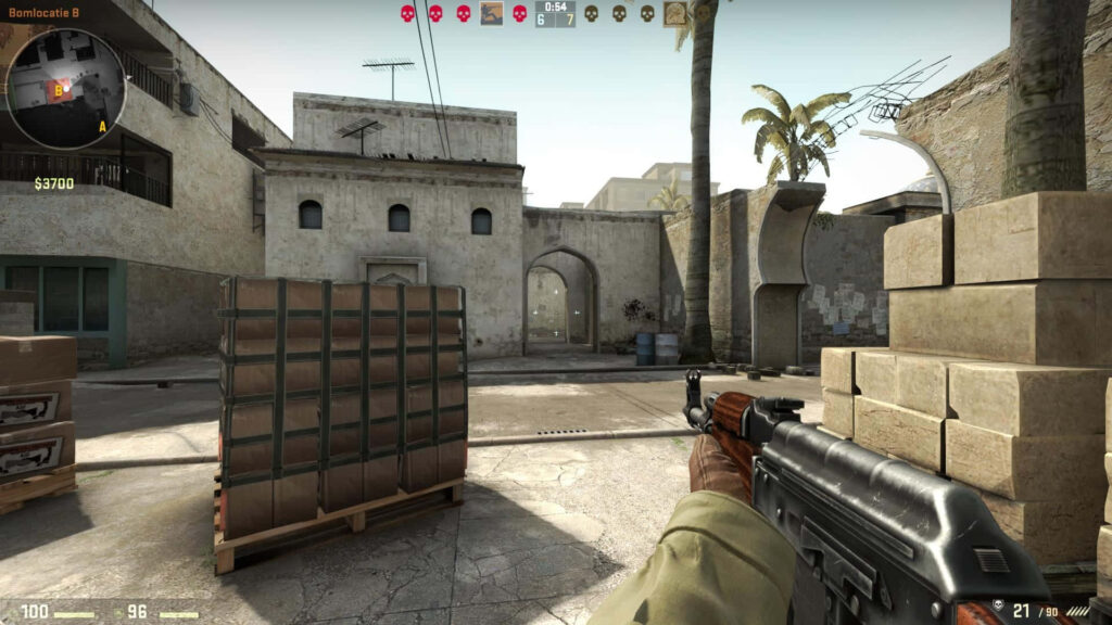 Counter-Strike Global Showdown amidst Urban Skyscrapers Wallpaper