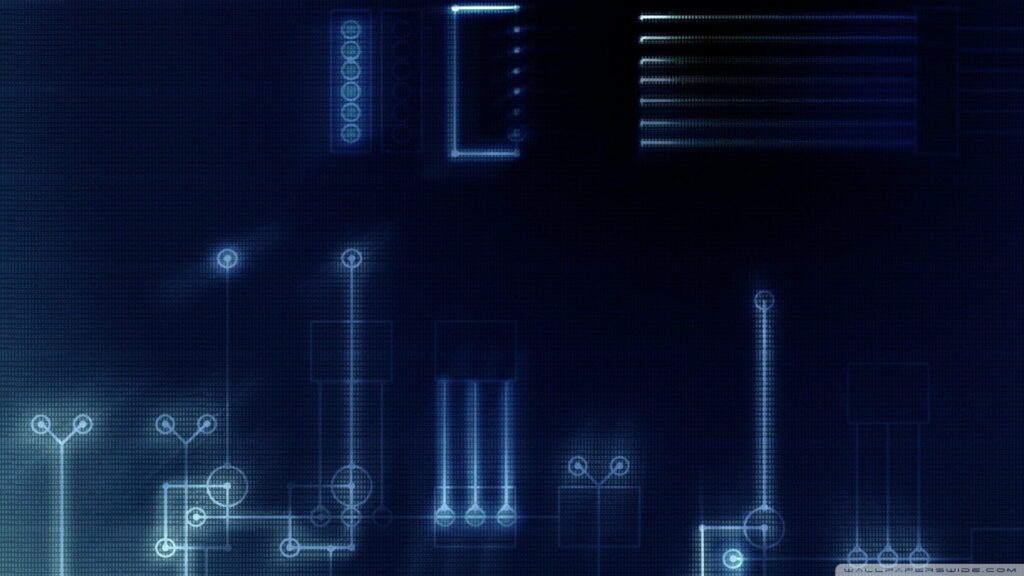 Futuristic Cybernetic World: A Hi-Tech HD Wallpaper
