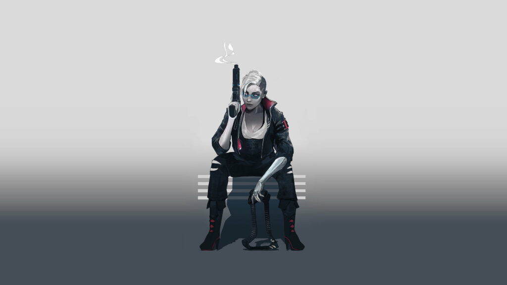 Techno Rebel: Immersive Cyberpunk 2077 Wallpaper
