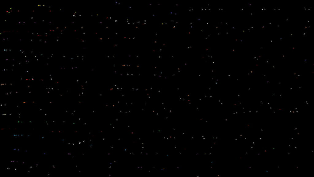 Minimalist Dark AMOLED Wallpaper with Multicolored Dots - Ideal for OLED displays