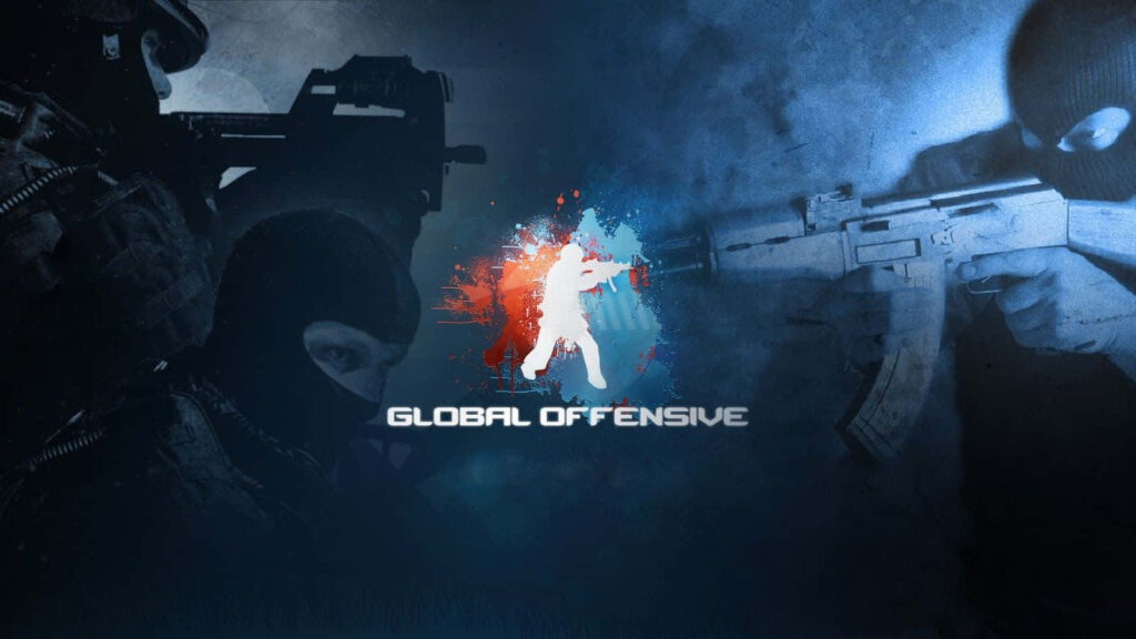 Gaming on the Big Screen: Immersed in Counter Strike Global Offensive Action Wallpaper