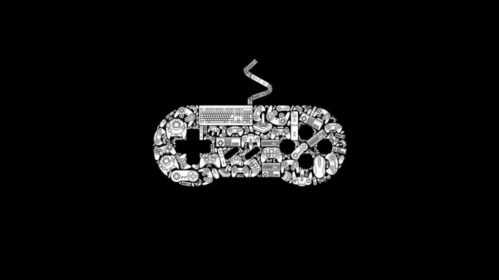 Monochromatic Magic: A Sleek Controller for Gaming in YouTube's Realm Wallpaper