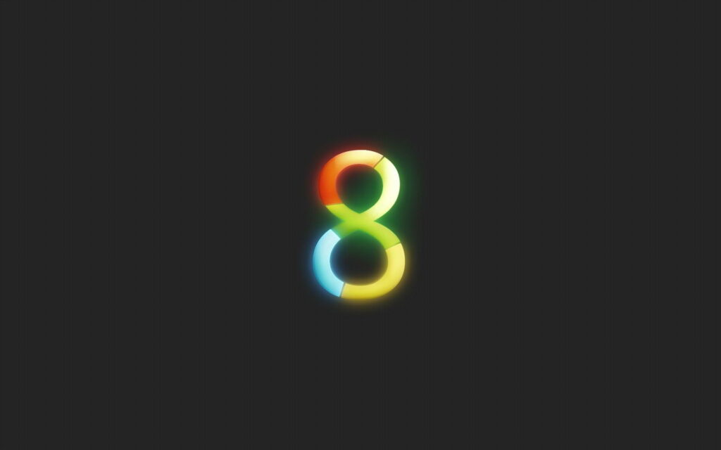 Immersive Eight: HD Dark Wallpaper showcasing Windows 8's Elegance