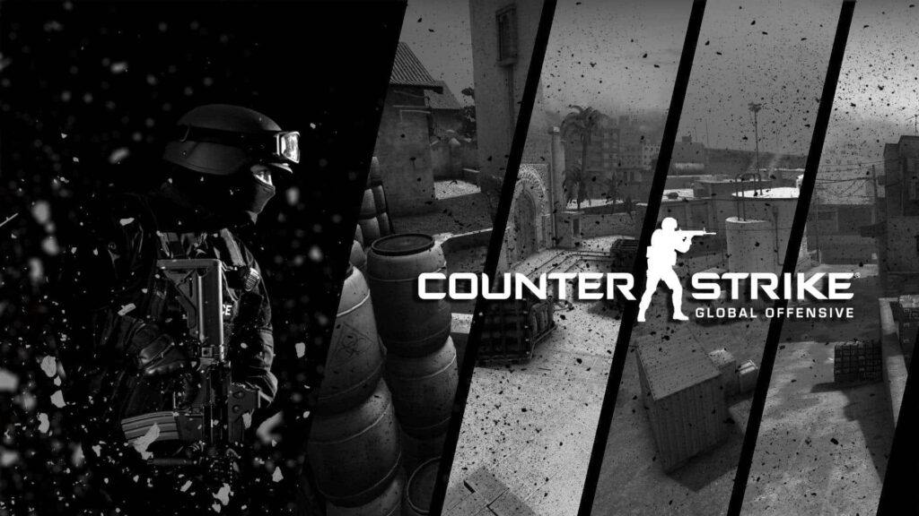 Elite SWAT Agent amidst a Battlefield Maze: Monochrome Shattered Glass and Tactical Maps in 1080p Wallpaper