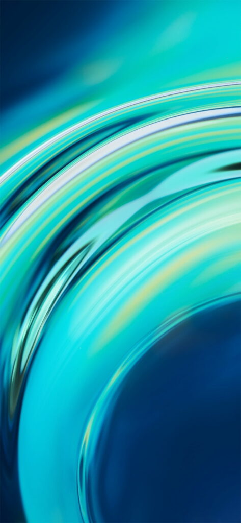 Aquatic Bliss: Xiaomi Mi 10 Blue and Teal Abstract Phone Wallpaper