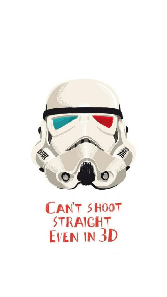 3D-Clad Stormtrooper: The Inept Precision of the Galactic Enforcer Wallpaper