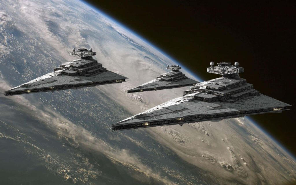 Stunning Imperial Star Destroyers Wallpaper – Epic Space Scene