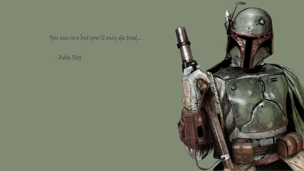 Boba Fett: Fierce Mandalorian Wallpaper in Star Wars Universe