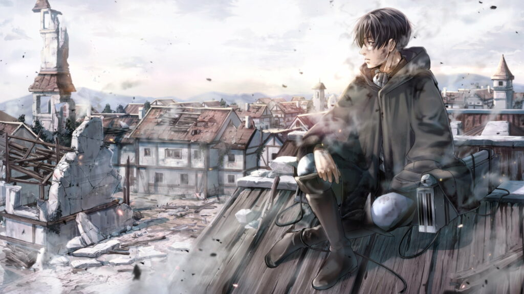 Commander Levi Strikes Fear - Immersive 4K Attack On Titan Anime Wallpaper