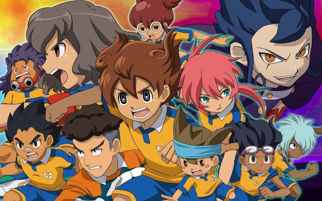 Inazuma Eleven GO wallpaper featuring Raimon soccer team Tenma Matsukaze yellow blue uniforms