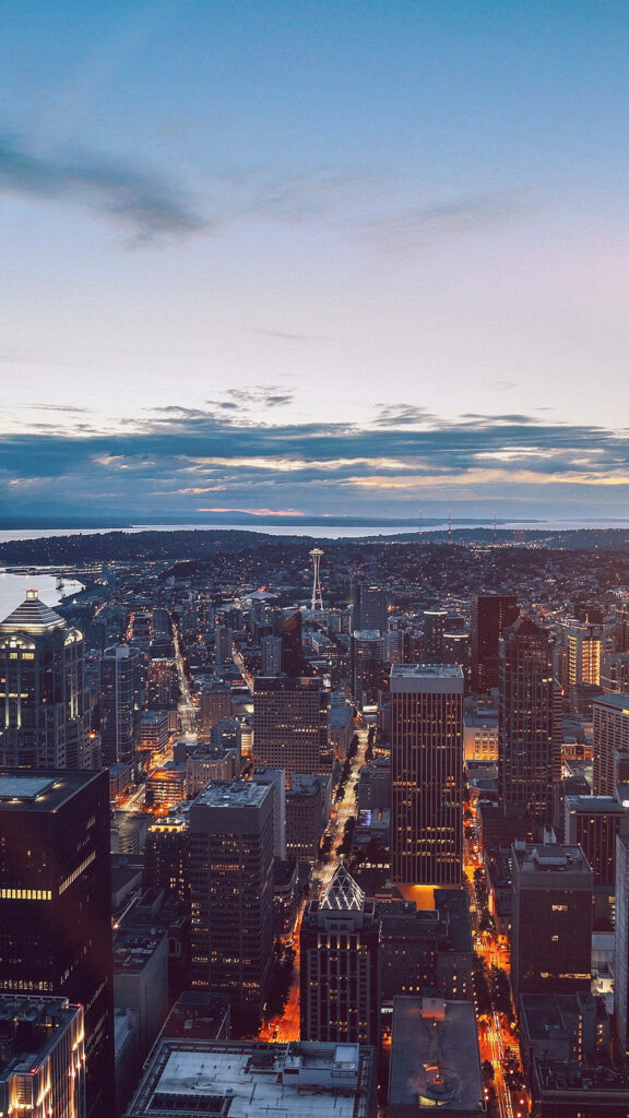 Luminous San Francisco: Capturing the City's Radiant Skyline from Above Wallpaper