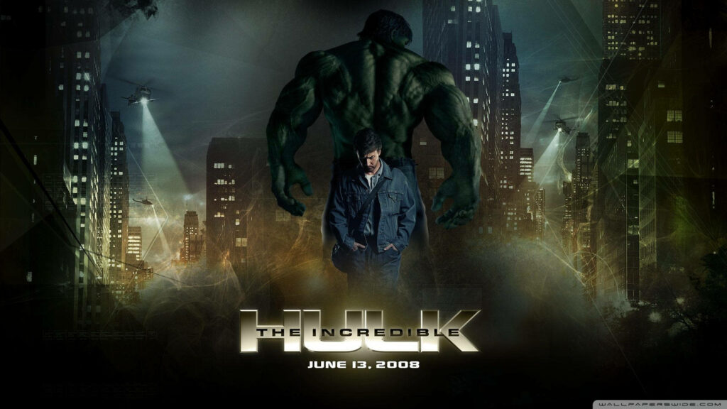 Incredible Hulk 2008 Wallpaper: Dynamic Cityscape & Tension