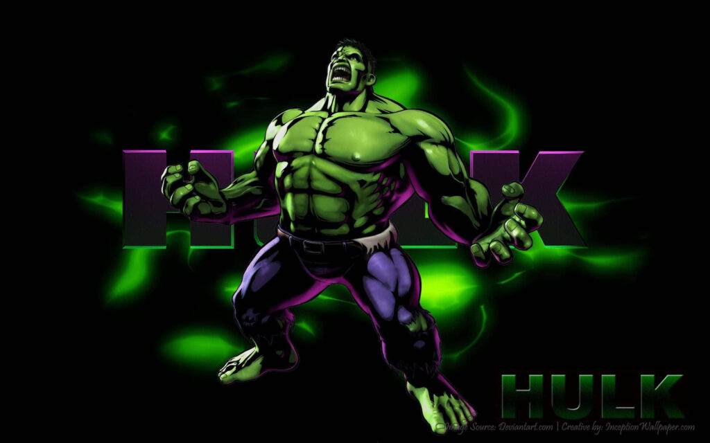 Powerful Hulk Wallpaper: Fury & Strength in Dramatic Green Aura
