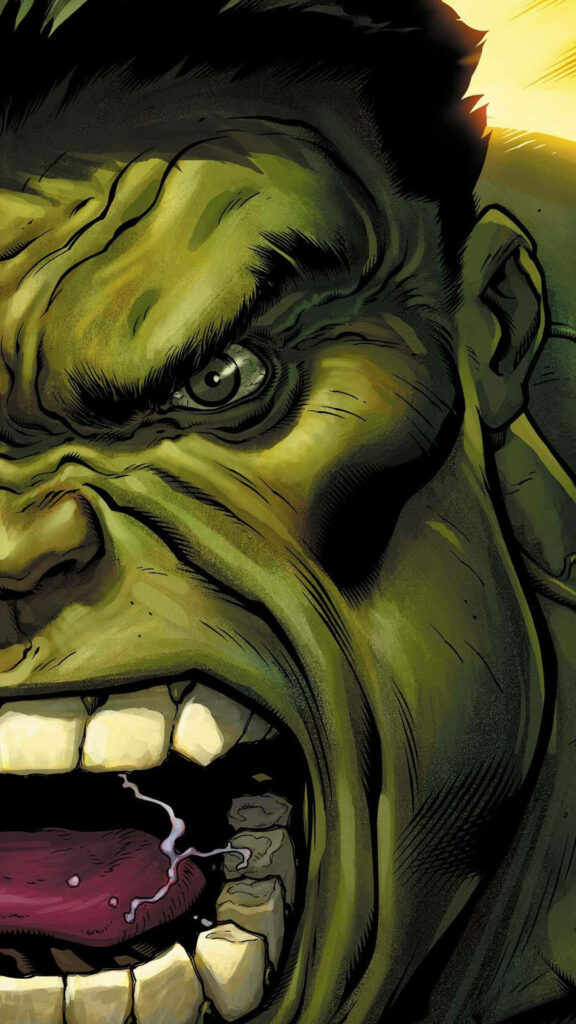 Intense Hulk Wallpaper: Fierce Artwork with Vivid Colors & Detail