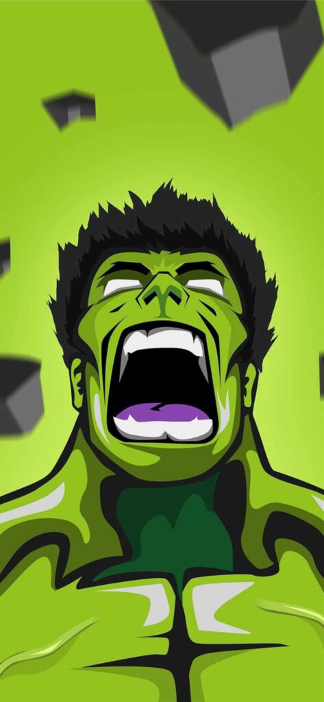 Incredible Hulk Roars: Dramatic Green Wallpaper Background