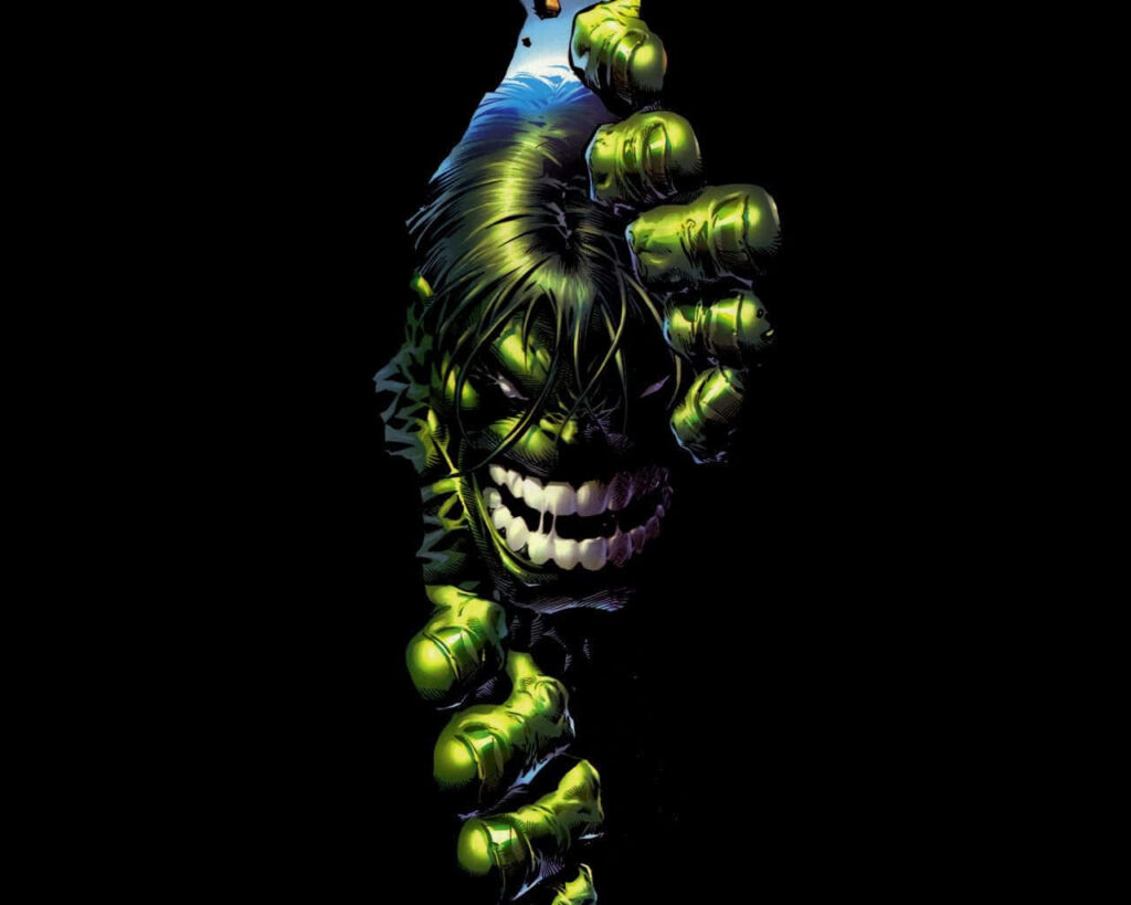 Fierce Hulk Wallpaper: Incredible Strength & Rage on Dark Background