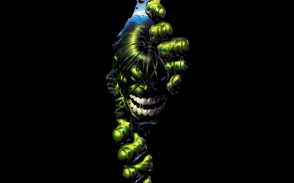 Epic Hulk Wallpaper: Iconic Green Monster with Menacing Expression