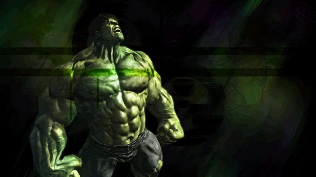 Incredible Hulk Rage Wallpaper: Glowing Green Power Background