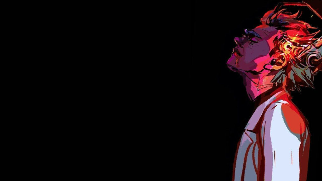 Immersive Side Profile: Mesmerizing Fanart of Rick as a 4k Wallpaper - Captivating Rick and Morty Background Snapshot