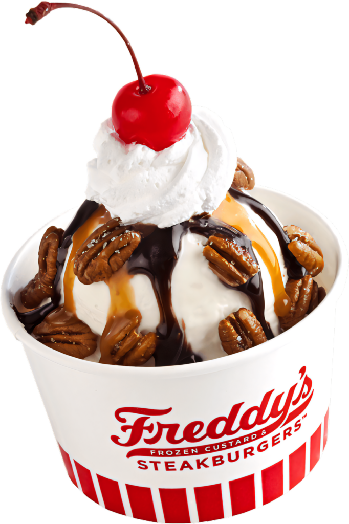 Indulge in Freddy's Frozen Custard Delight: Topped Treats & Cup Wallpaper