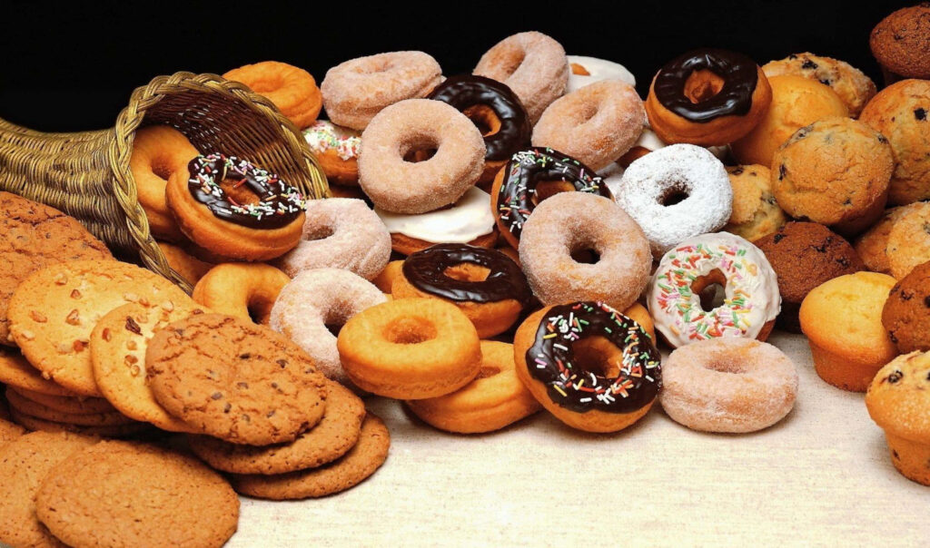 Collection of Tasty Donut Background Wallpaper