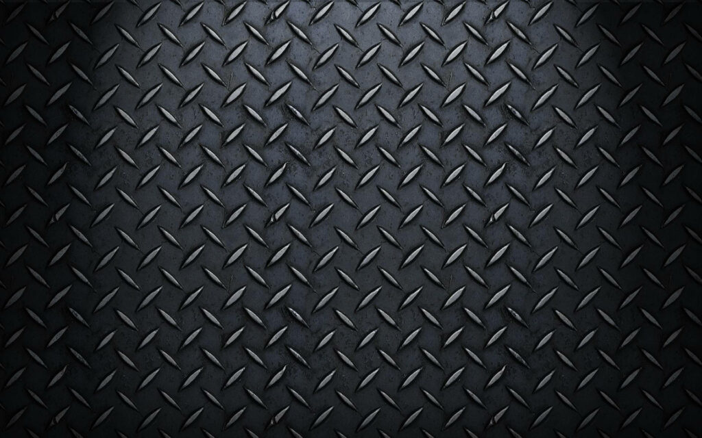 Industrial Dark Diamond Plate Wallpaper: Rugged Metallic Design