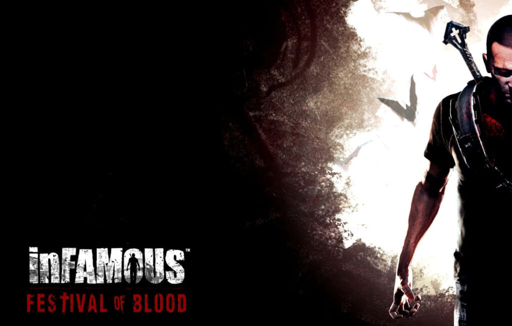 Intense *Infamous: Festival of Blood* Character Wallpaper Background