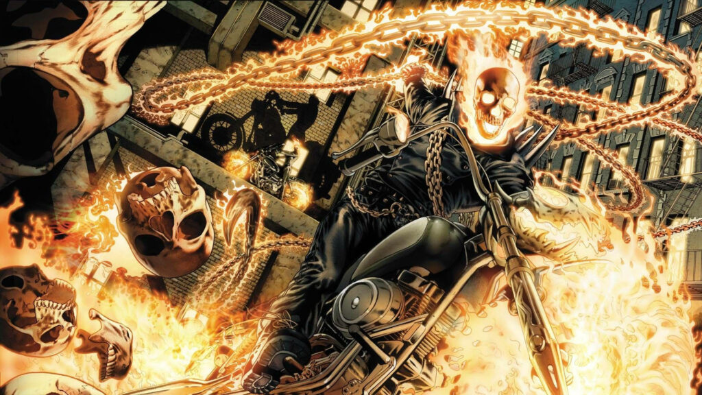 Burning Through Hellfire: Ghost Rider Wallpaper For The Ultimate Ride Or Die Fans