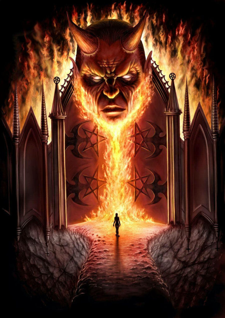 Infernal Abyss: Journey into the Fiery Depths Wallpaper
