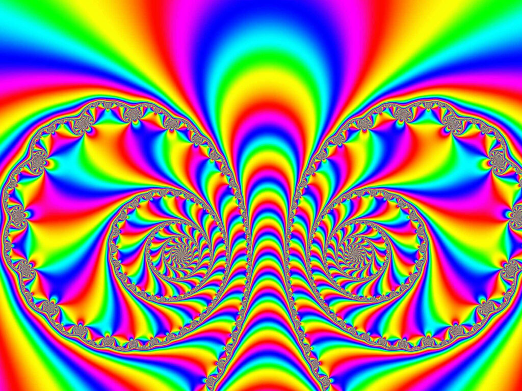 Rainbow Kaleidoscope: Dive into a Psychedelic Interactive Background Wallpaper