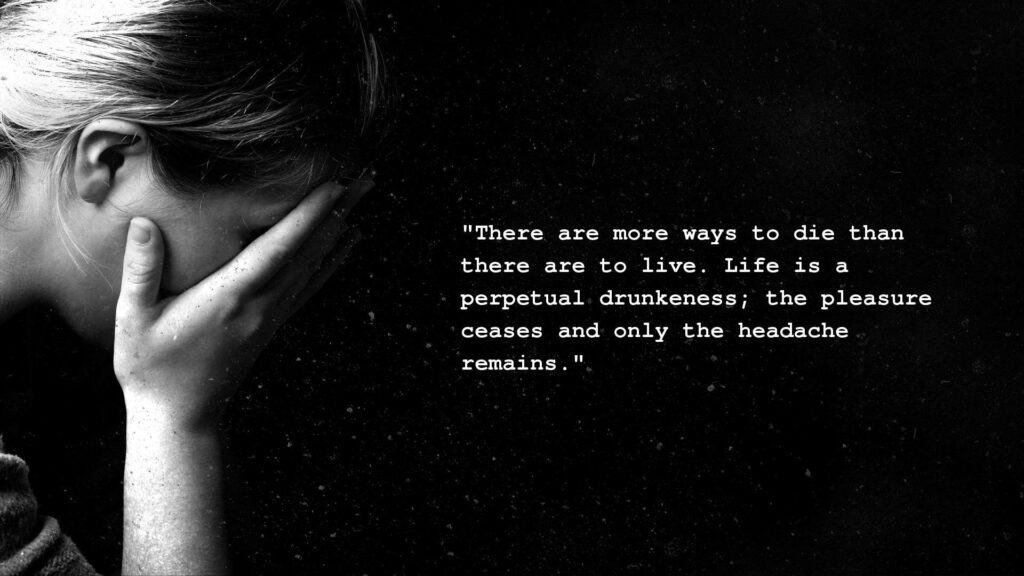The Desolate Depths of Depression: Navigating the Abyss of Suffering Amidst Life's Chaotic Darkness Wallpaper