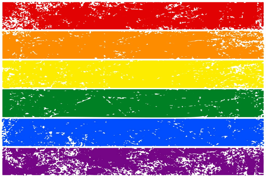 Vibrant and Proud: An Artistic HD Wallpaper Celebrating LGBT Pride with a Beautiful Flag