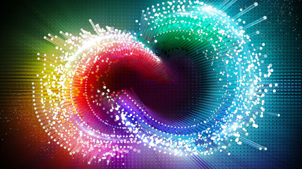 Stunning Colorful Infinity Symbol Wallpaper on a Dark Background