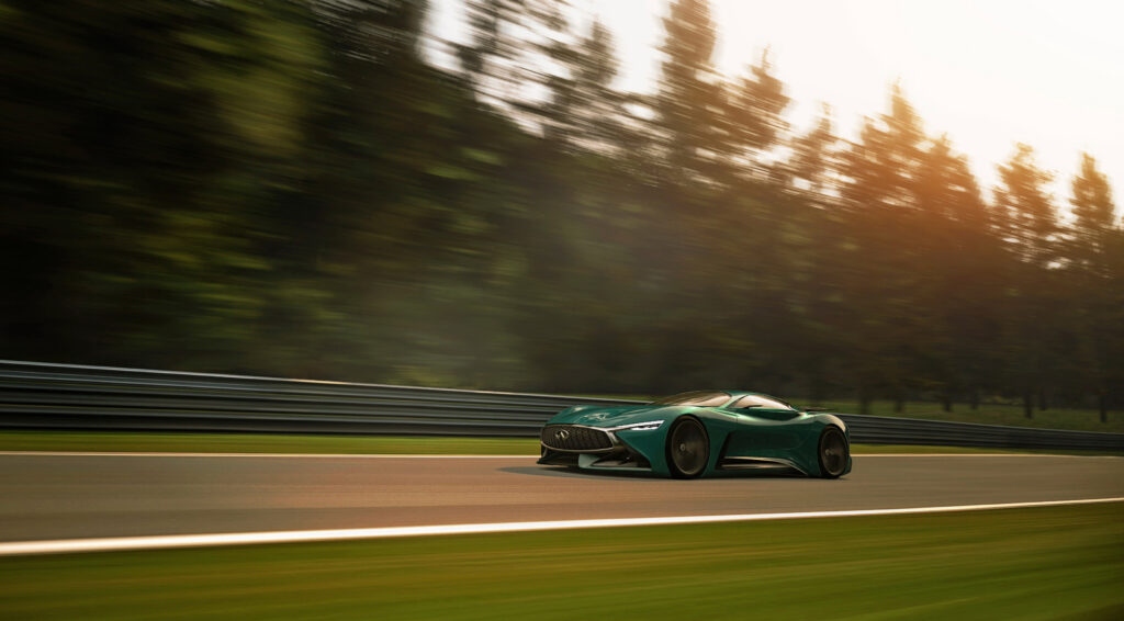 Sleek Infiniti Vision Gran Turismo on Track - Dynamic Wallpaper