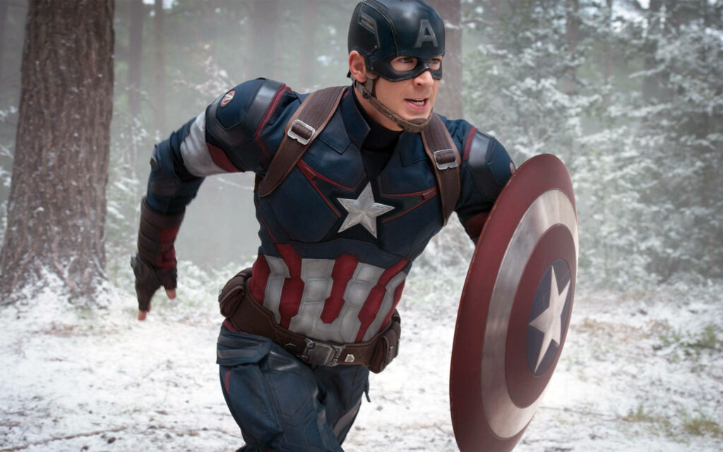 Redefining Heroism: Marvel's Mighty Captain America Immortalized in a Stunning Background Image Wallpaper