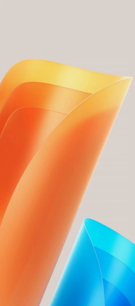 Infinix Zero Ultra abstract digital art wallpaper with vibrant orange cyan 3D fluid shapes