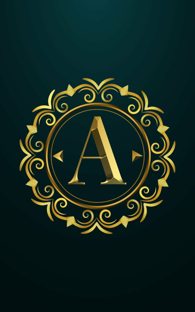 Gilded Letters: Embracing the Golden Alphabet - HD Wallpaper of Elegant Black Initials