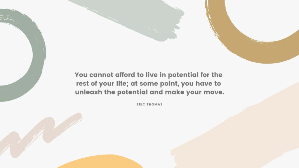 Inspirational Eric Thomas Quote Wallpaper with Calming Abstract Design