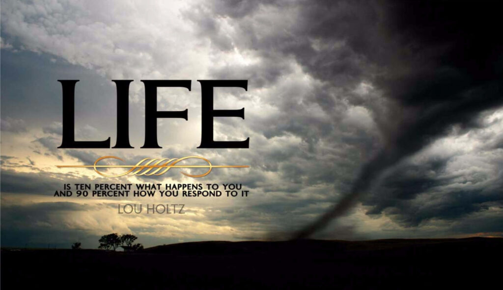 Resilient Quote by Lou Holtz: Stormy Sky Wallpaper Inspiration