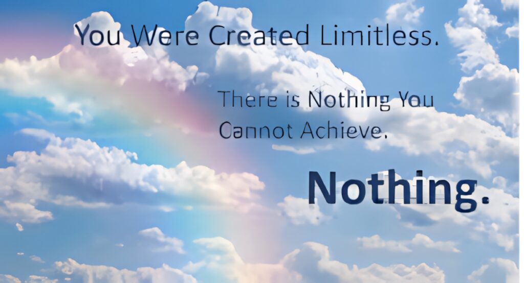 Inspirational Quote Wallpaper: You Were Created Limitless