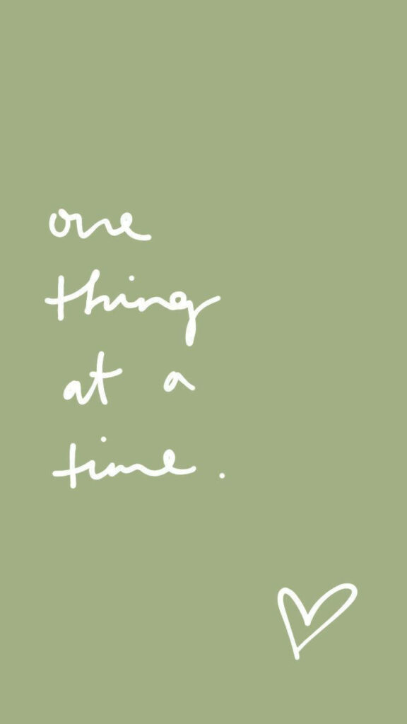 Inspirational Hand-Drawn Quote Wallpaper on Calming Green Background